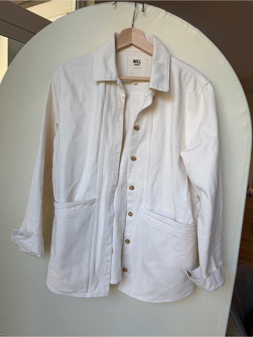 Sezane Will Button Down Jacket Ecru size S